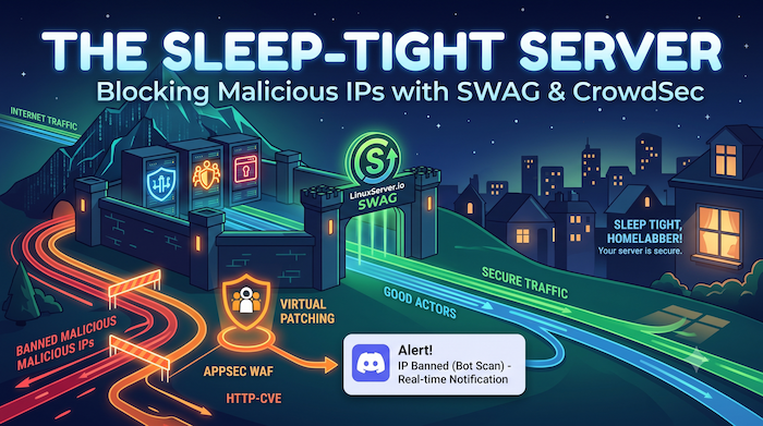 The Sleep-Tight Server: Blocking Malicious IPs with SWAG and CrowdSec